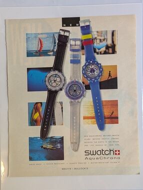 1994 Swatch Watch Ad, Vintage Rolling Stone Magazine Advertisement, 90s Retro